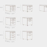 Nowy Styl K40 Stationary Pedestal FD 4D PB Fixed Drawers Pencil Pedestal Cabinet