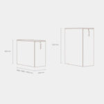 Nowy Styl K40 Narrow High Mobile Pedestal Mob N H 2D PB Drawers Pedestal Cabinet