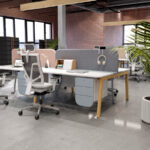 Nowy Styl Levitate Upper Front Workbench Panel Upholstered Fully Desk Screen