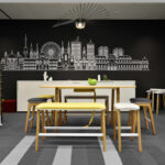 Nowy Styl Levitate Stool 4-Leg Frame NO Back Upholstered Bar Stool