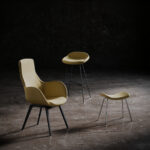 Kusch + Co Lupino Hocker 4L Lgw 4-Leg Upholstered Bar Stool