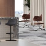 Kusch + Co Lupino Hocker 4L Lgw 4-Leg Upholstered Bar Stool