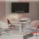Nowy Styl Naudu High Armchair Wavy Back 4-Leg Lgw Frame Integrated Armrests