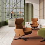 Nowy Styl Otuli Leg Rest Swivel 4-Star Base Upholstered Leg Rest