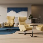 Nowy Styl Otuli Leg Rest Swivel 4-Star Base Upholstered Leg Rest