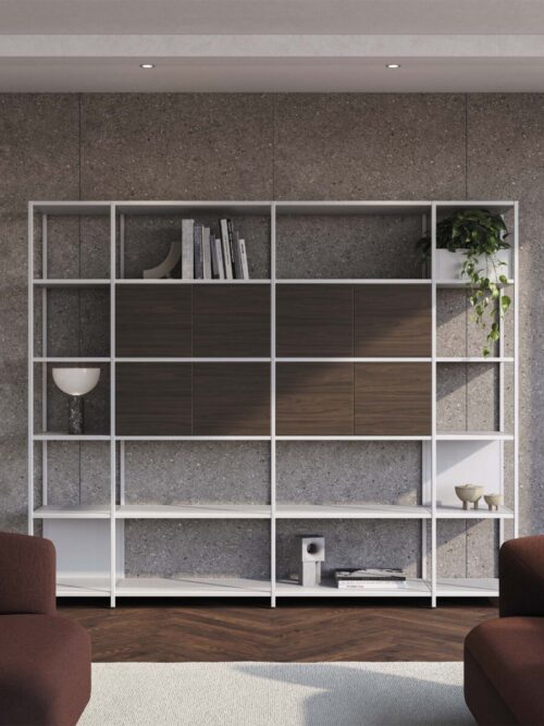 Frezza Phylo Open Shelving Writable Panel Office Bookcase