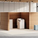 Nowy Styl Sand Office Wall Reception Counter Acoustic Reception Desk