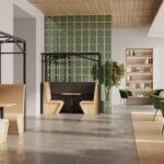 Nowy Styl Sand American Diner 4U U-Shape High-Back Two-Seat Meeting Booth With