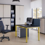 Nowy Styl Easy Space Desk I-Leg RC With Upper Panels Freestanding Frame Desk