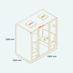 Nowy Styl Spix Booth 1U Single-Person Media Panel Acoustic Phone Booth