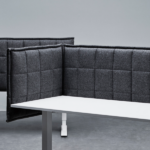 Abstracta Stitch Table Table-Mounted Upholstered Acoustic Desk Screen