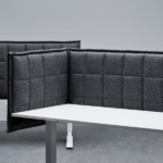 Abstracta Stitch Table Table-Mounted Upholstered Acoustic Desk Screen