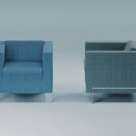 Nowy Styl Studio Armchair 4-Leg Frame With Armrests Upholstered Armchair