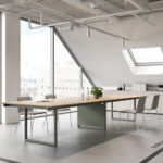 Frezza Tilting-Top Pentagonal Top Meeting Table