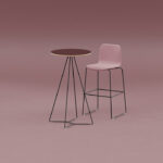 Nowy Styl Tilkka Low Table Cfx-Leg Base Mini Coffee Table Round Top Low Table