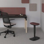 Nowy Styl Timmi Hocker UP Down NO Back Sit-Stand Upholstered Seat