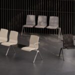 Kusch + Co Trio Bench-2 Wooden Uph Back 2-Seater Upholstered 4-Leg Beam Seating