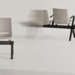 Kusch + Co V-Care Bench-3 Standard 3-Seat External Tabletops Beam Seating arrangement view