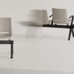Kusch + Co V-Care Bench-3 Standard 3-Seat External Tabletops Beam Seating arrangement view