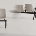 Kusch + Co V-Care Bench-3 Standard 3-Seat External Tabletops Beam Seating arrangement view