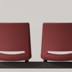 Kusch + Co V-Care Bench-3 Standard 3-Seat External Tabletops Beam Seating side view