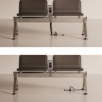 Kusch + Co V-Travel Bench-3 Standard 3-Seat External Tabletops Beam Seating alternate view