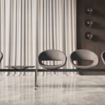 Kusch + Co Volpino Bench-4 Plastic Back 4-Seat Decorative Cut-Out Beam Seating Volpino bench arrangement 03