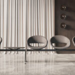 Kusch + Co Volpino Bench-4 Plastic Back 4-Seat Decorative Cut-Out Beam Seating Volpino bench arrangement 03