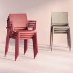 Nowy Styl Yuni Stationary Chair 4-Leg Frame Plastic With Armrests Frame Chair