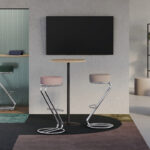 Nowy Styl Zeta CR Backless Upholstered Bar Stool