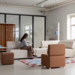 Cascando 6803 Upholstered Modular Seating Element Cascando 6803 upholstered modular seating element in Team seating arrangement