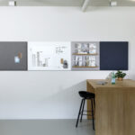 Cascando Pillow Grid Whiteboard Wall-Mounted Acoustic Fabric-Covered Whiteboard