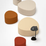 Cascando Pully Island Sitzelement Cm Pouf Upholstered Triangular Seating Element
