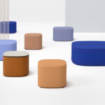Cascando Pully Island Sitzelement Cm Pouf Upholstered Triangular Seating Element