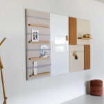 Cascando Pillow Grid Whiteboard Wall-Mounted Acoustic Fabric-Covered Whiteboard