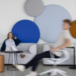 Cascando Pillow Round 160 Wall-Mounted Fabric-Covered Acoustic Wall Panel