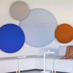Cascando Pillow Round 160 Wall-Mounted Fabric-Covered Acoustic Wall Panel