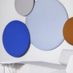Cascando Pillow Round 160 Wall-Mounted Fabric-Covered Acoustic Wall Panel