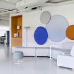 Cascando Pillow Round 160 Wall-Mounted Fabric-Covered Acoustic Wall Panel
