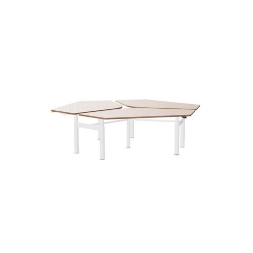 Voortman Hex-140 Sit-Stand Hexagonal Electric Triple Workstation Desk