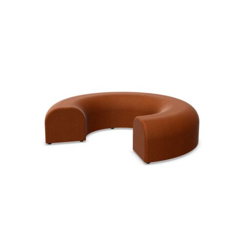 BuzziSpace Acoustic Upholstered C-Shaped Bench