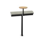 +Halle Boulevard W Table Upholstered Single-Seat Perch Lounge Bench With