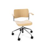 HOWE Swivel Veneer Seat Armchair