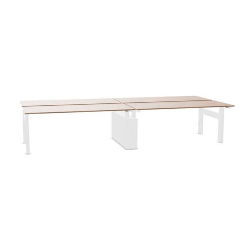 Voortman Quattro 180 Two-Person Workstation H-Leg Frame Bench Desk