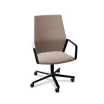 Girsberger Eyla 5-Star Base Upholstered Back Chair