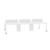 Alea Three-Position Desk With Privacy Screens Rectangular Screens Bench Desk