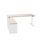 Voortman L-Shaped Desk With Cabinet Return Left Leg-Replacing Corner Desk