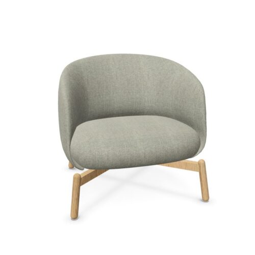 +Halle Nest Easy Chair XL Club Oak Frame Lounge Chair