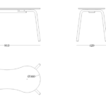 Ondarreta Tam Double Backless Bench — Ondarreta Tam double backless inox bench
