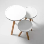 Boss Design Boss Triad Tri 12 High Formica Top Table Triad high table with white Formica top and American black walnut frame